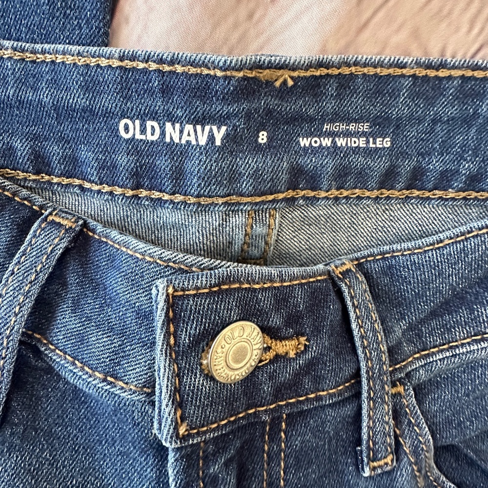 Old Navy Blue Straight Leg Jeans - Picture 3 of 6